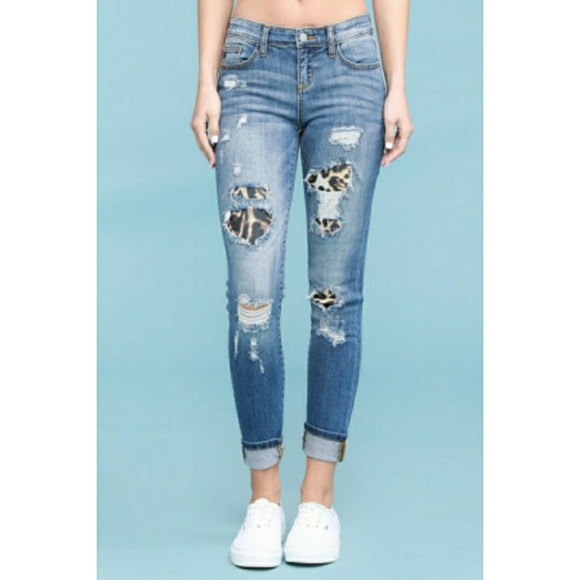 ♥️16W18W Plus♥️Judy Blue Leopard Patch - Picture 2 of 8